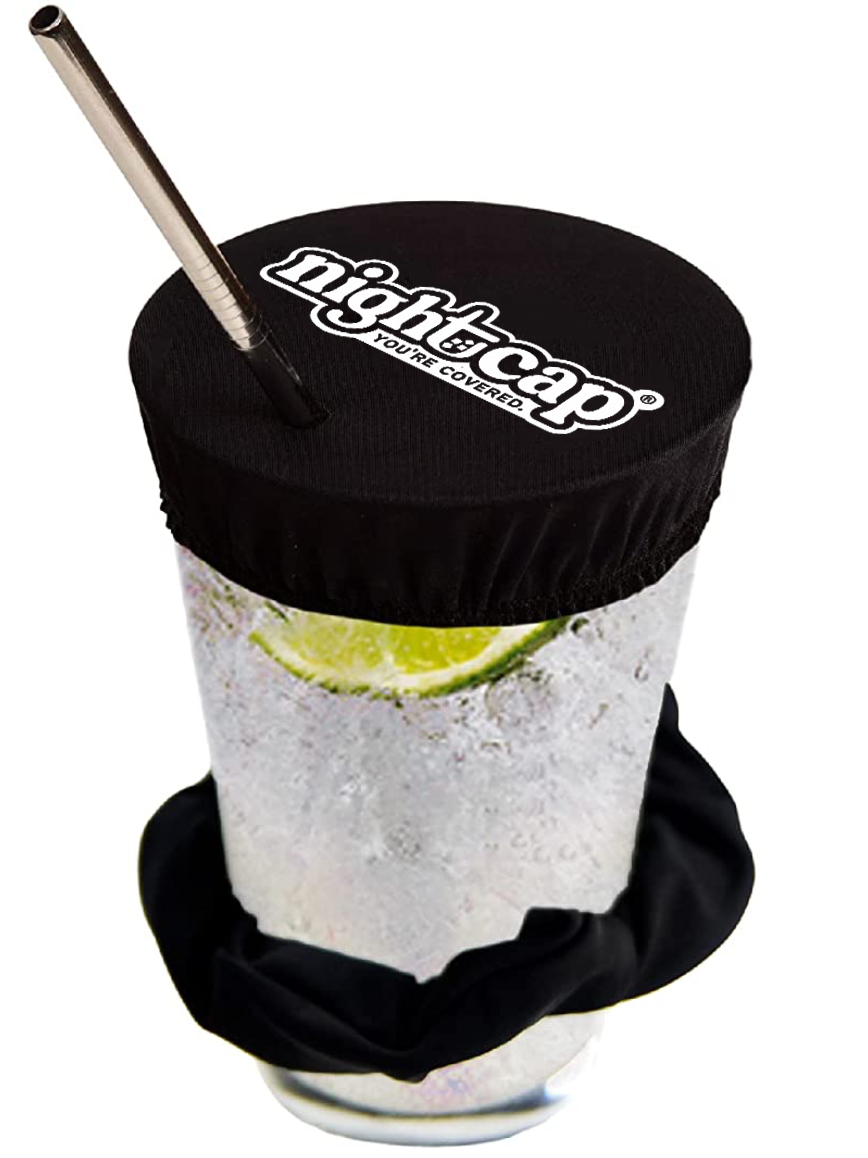 NightCap Scrunchie Drink Cover: Black