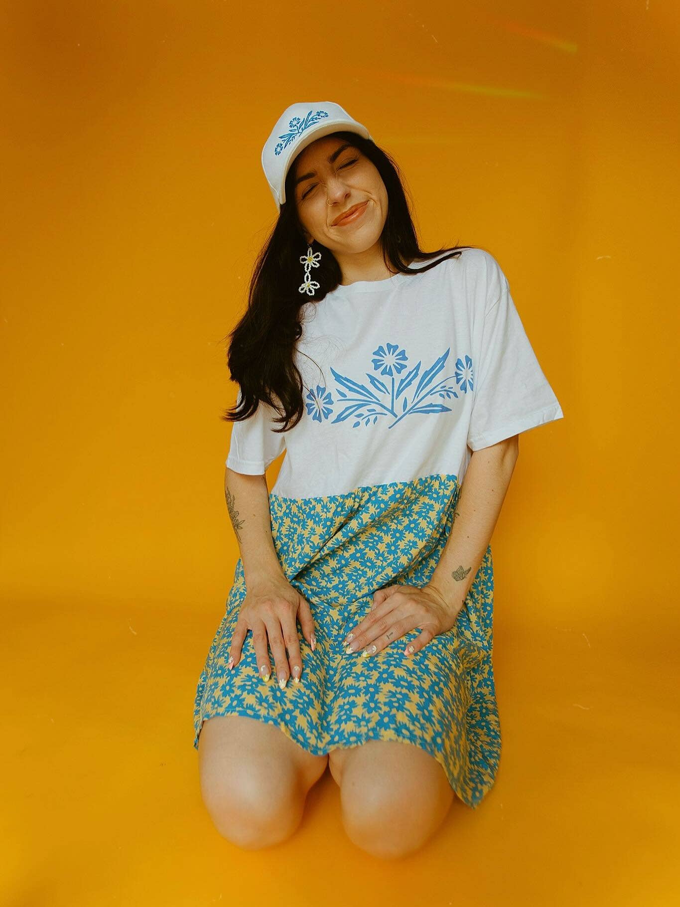 Retro Floral Embroidered Cap