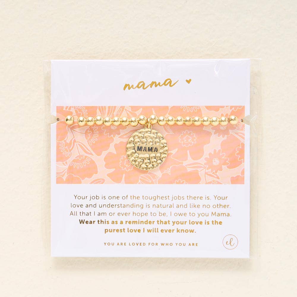 Sentiment Charm Bracelet Gold - Mama