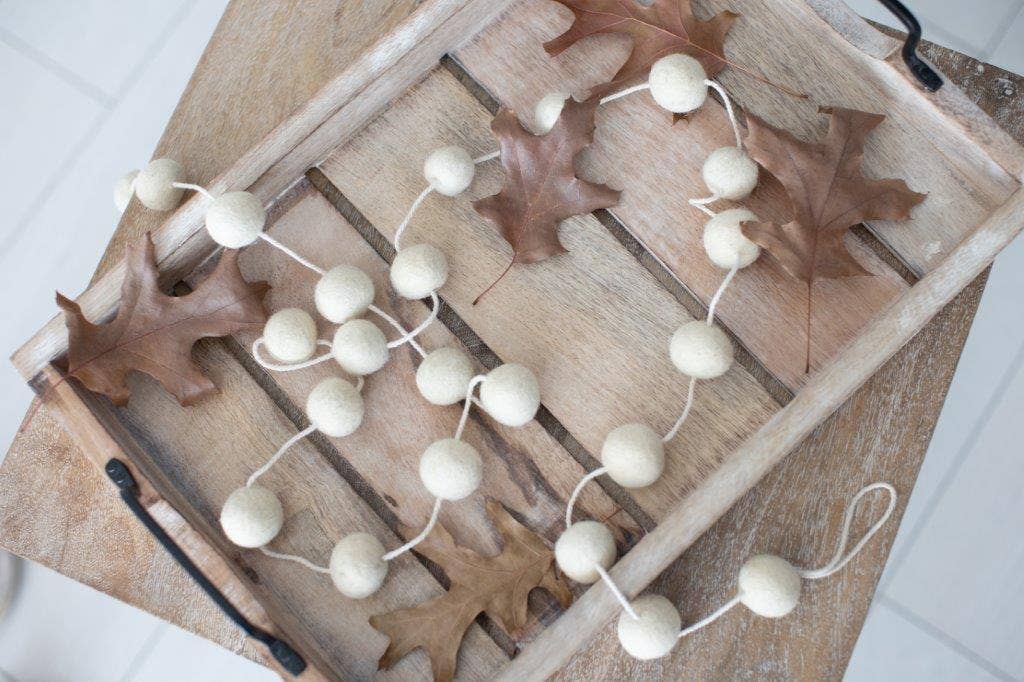 72" felt ball garland