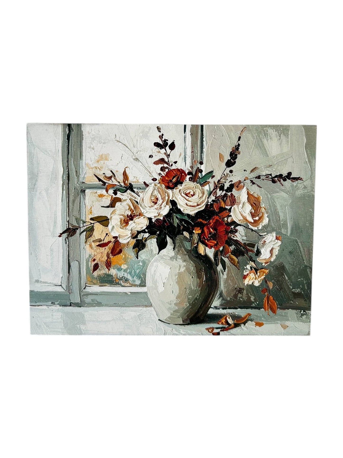 Fall Flowers Rustic Wood Sign
