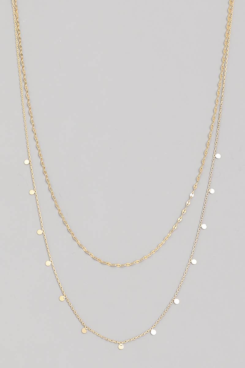 Dainty Layered Coin Choker Necklace: G