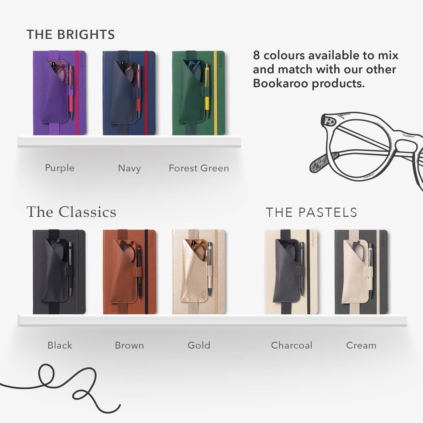 Bookaroo Glasses Case: Black