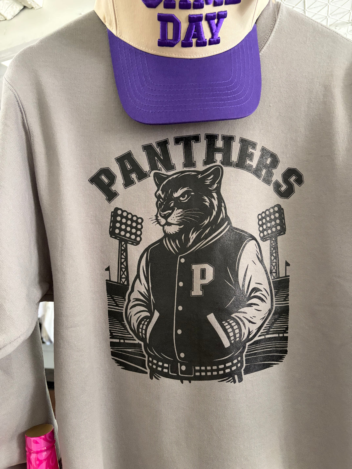 Panthers Grey Crewneck