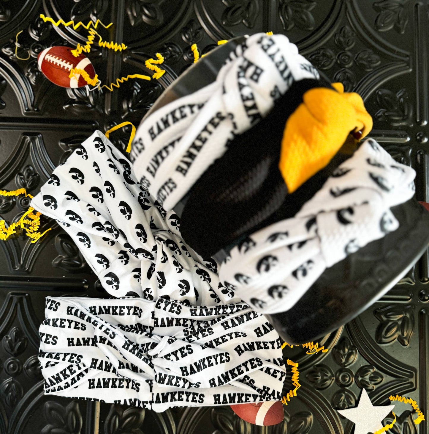 Hawkeyes Mascot Printed Turband Headband