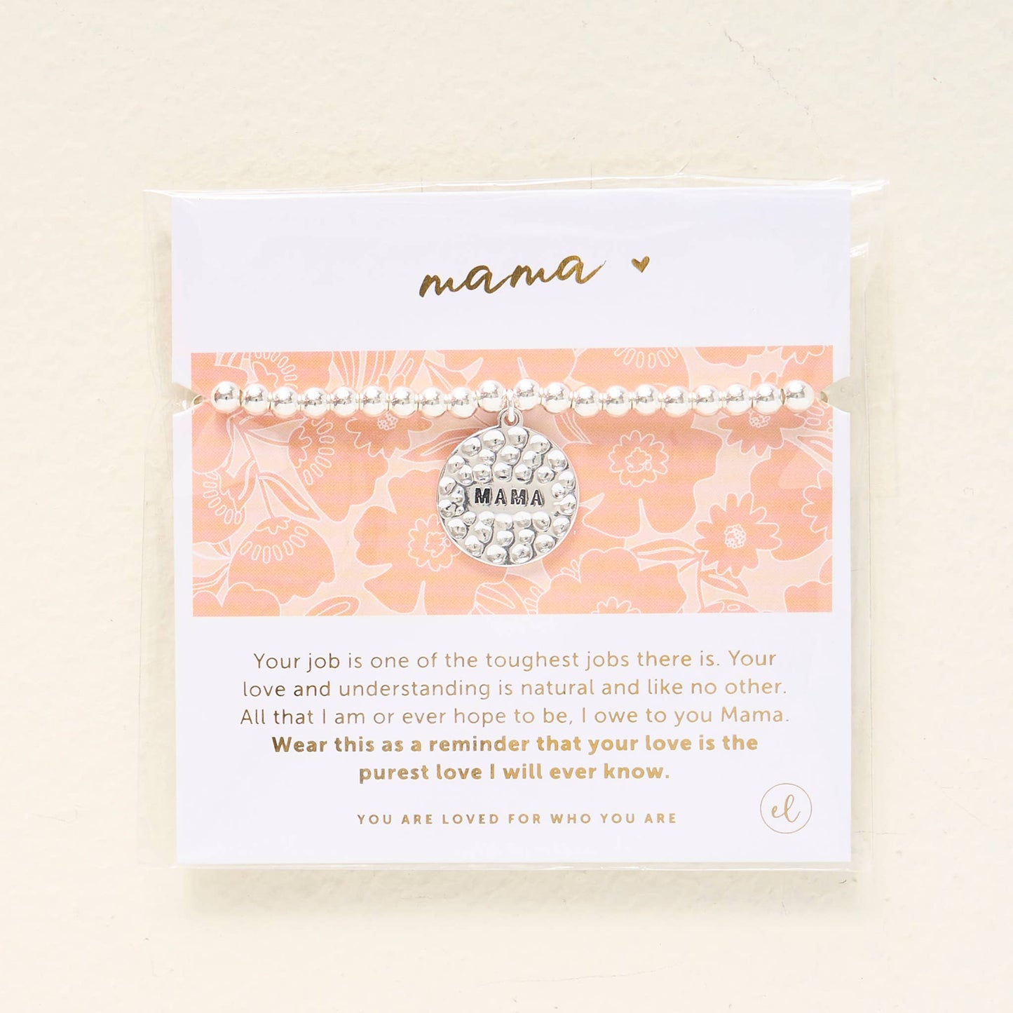 Sentiment Charm Bracelet Silver - Mama