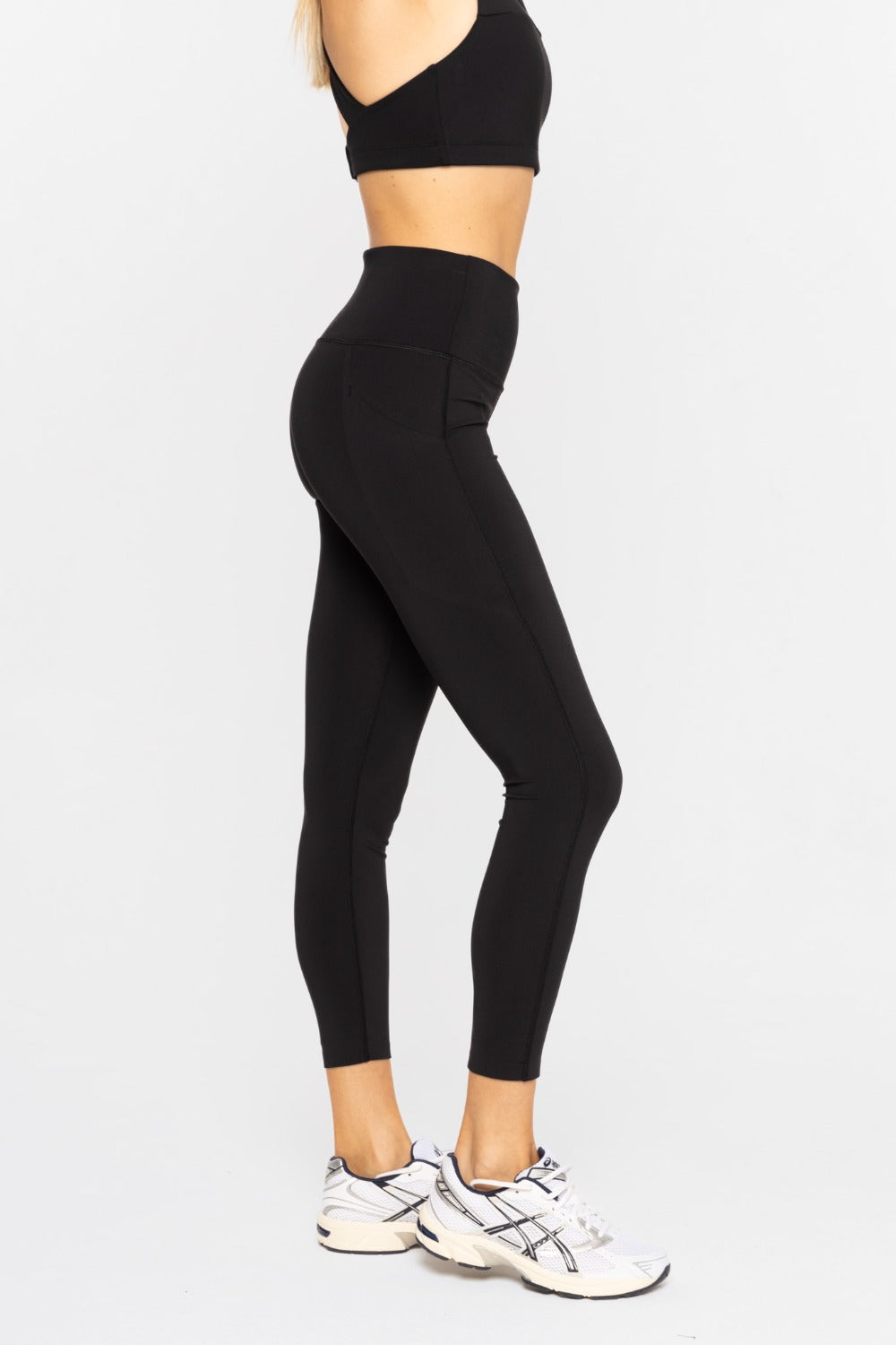 Laser-Cut Foldover Highwaist Leggings