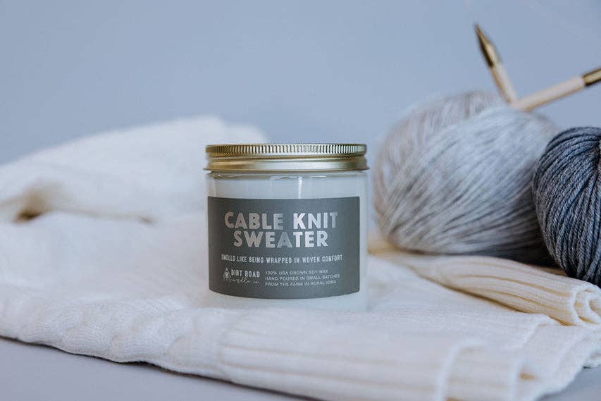 Cable Knit Sweater Candle: 16 oz Candle