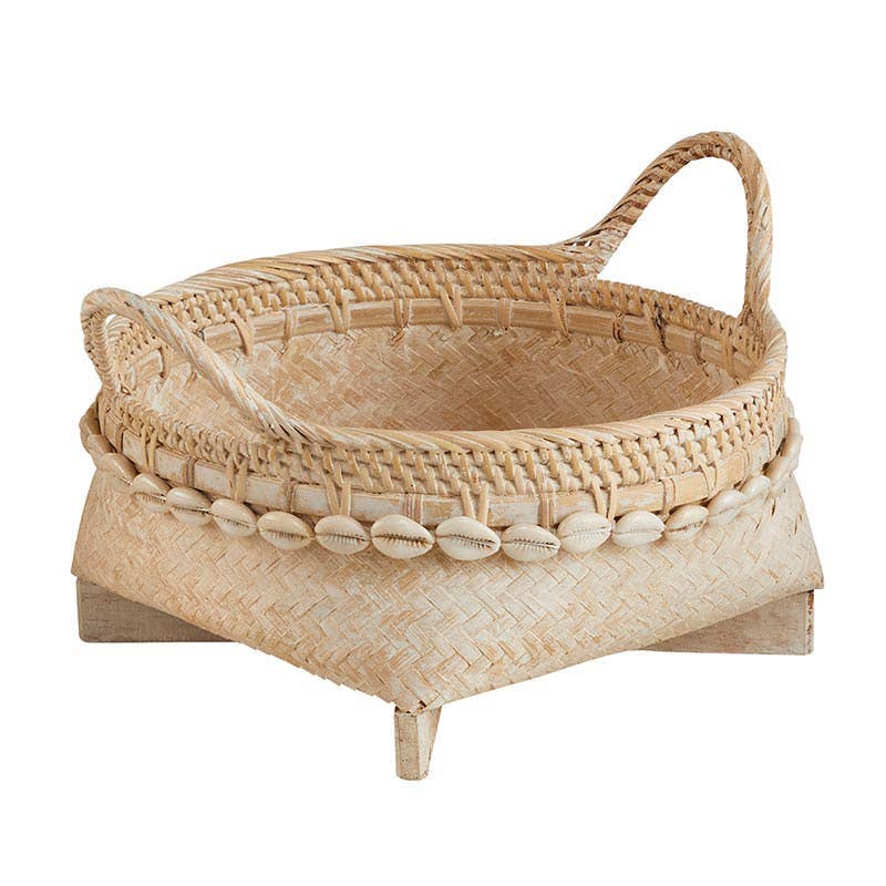 Shell Baskets With Handles - Set of 3