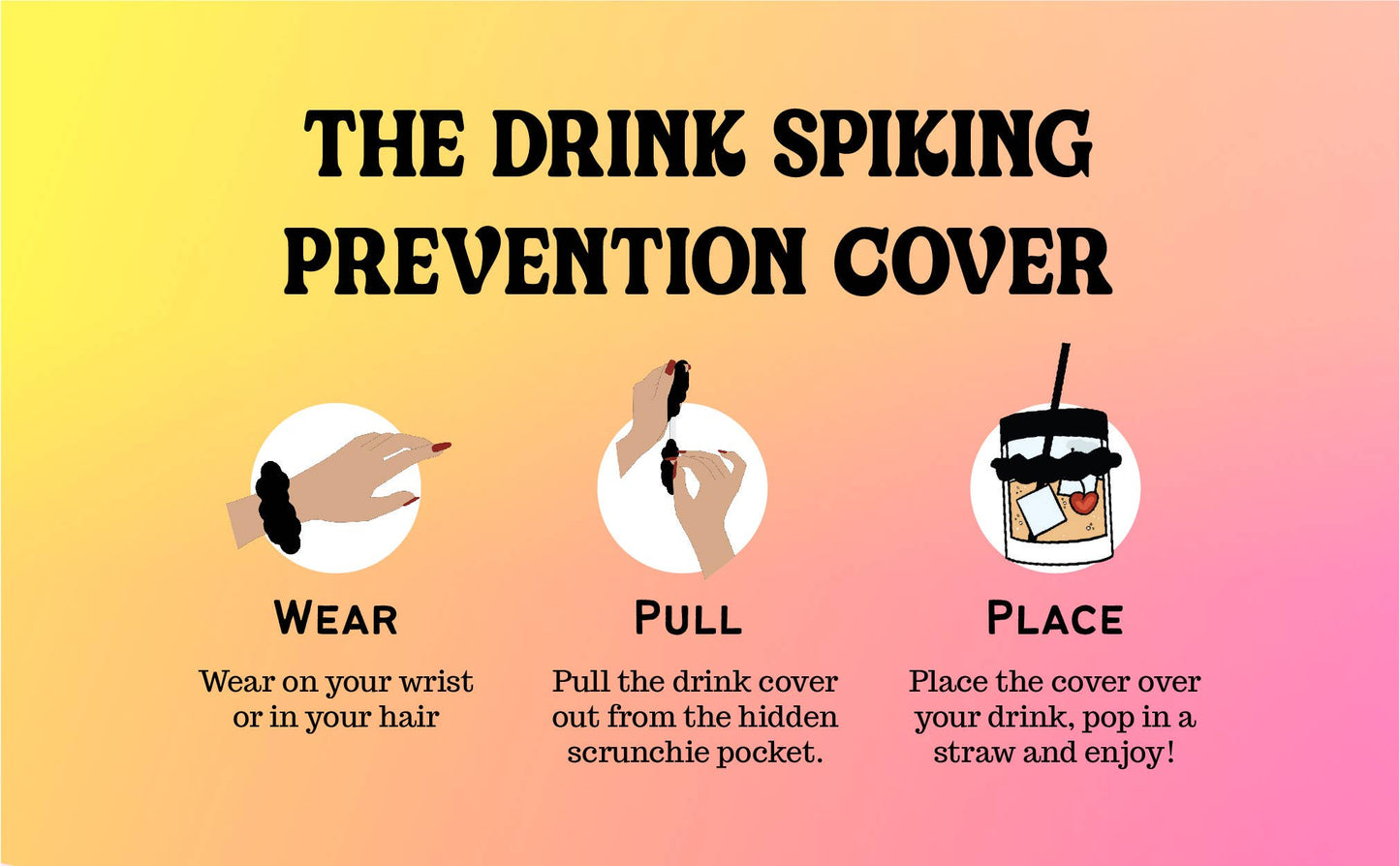 NightCap Scrunchie Drink Cover: Black