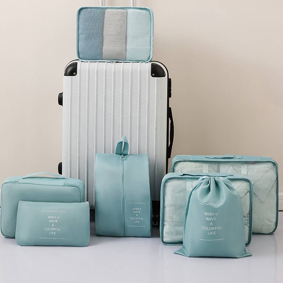6 SET PACKING CUBES FOR SUITCASES_CWAB0542: WHITE