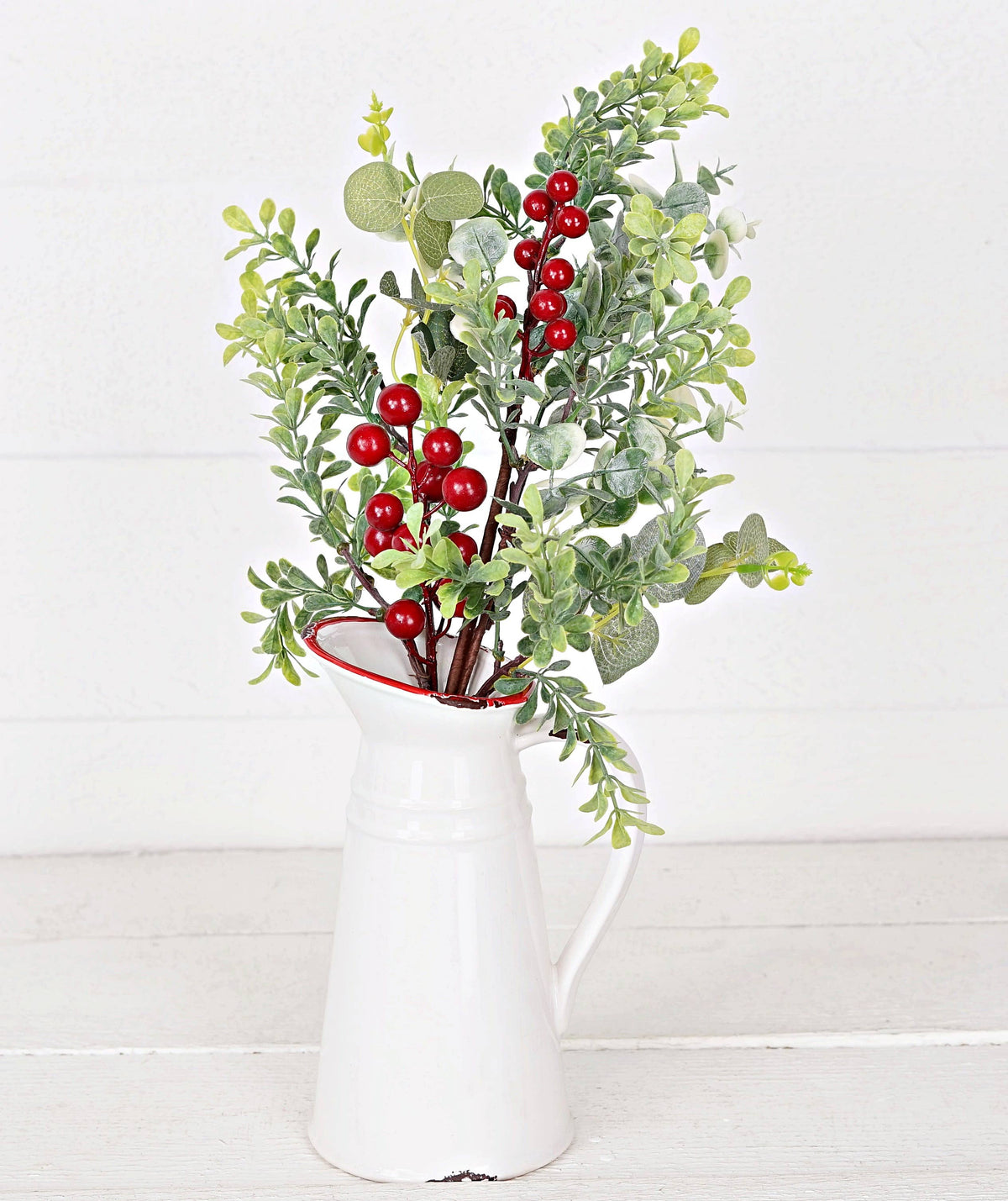 20in Bush-Mix Eucalyptus with Red Berries-