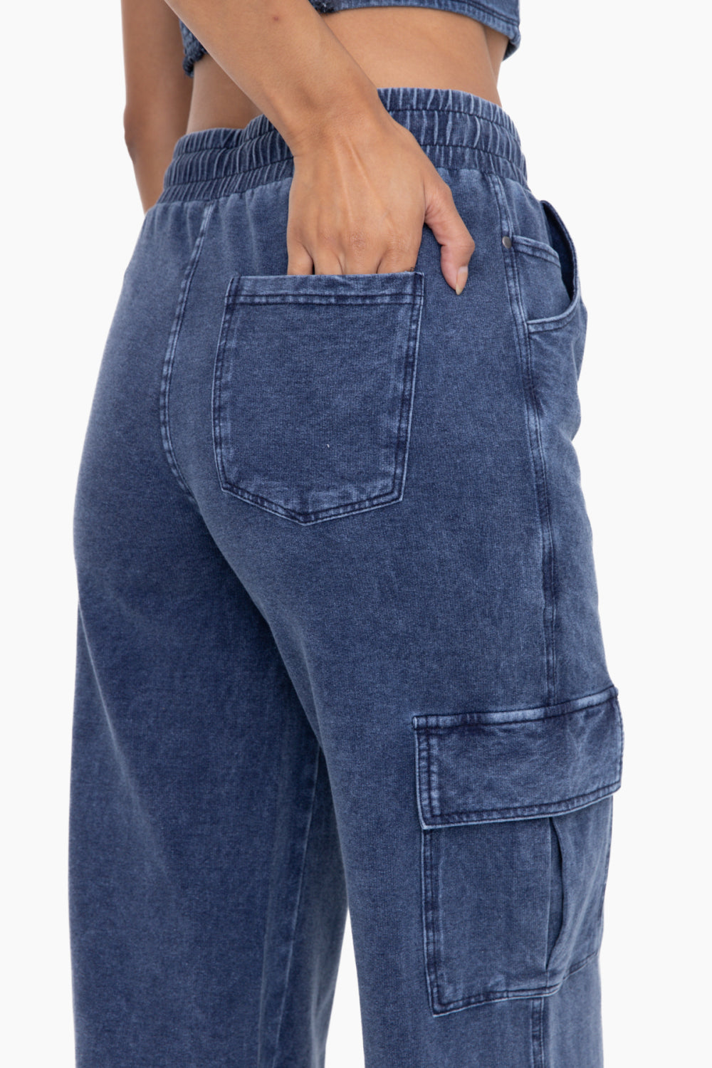 "B" Wide Leg Mineral Wash Cargo