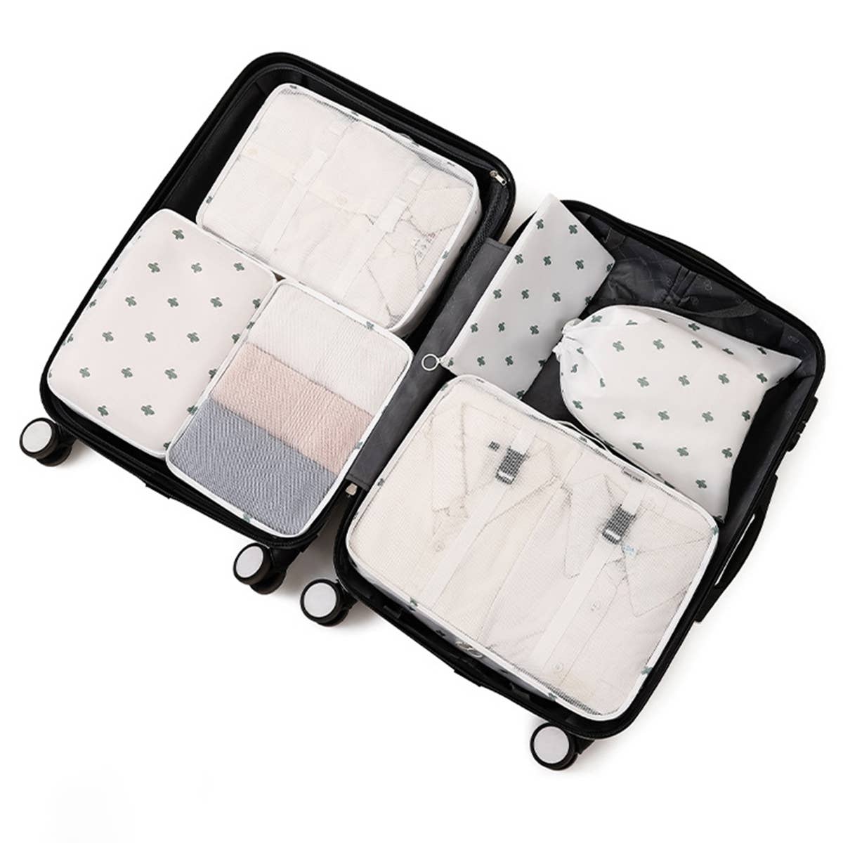 6 SET PACKING CUBES FOR SUITCASES_CWAB0542: WHITE