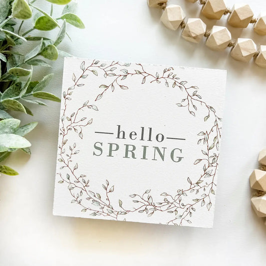 Spring Mini Tiered Tray Signs: Hello Spring