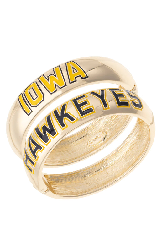 Iowa Hawkeyes Polished Metal Hinge Bangle