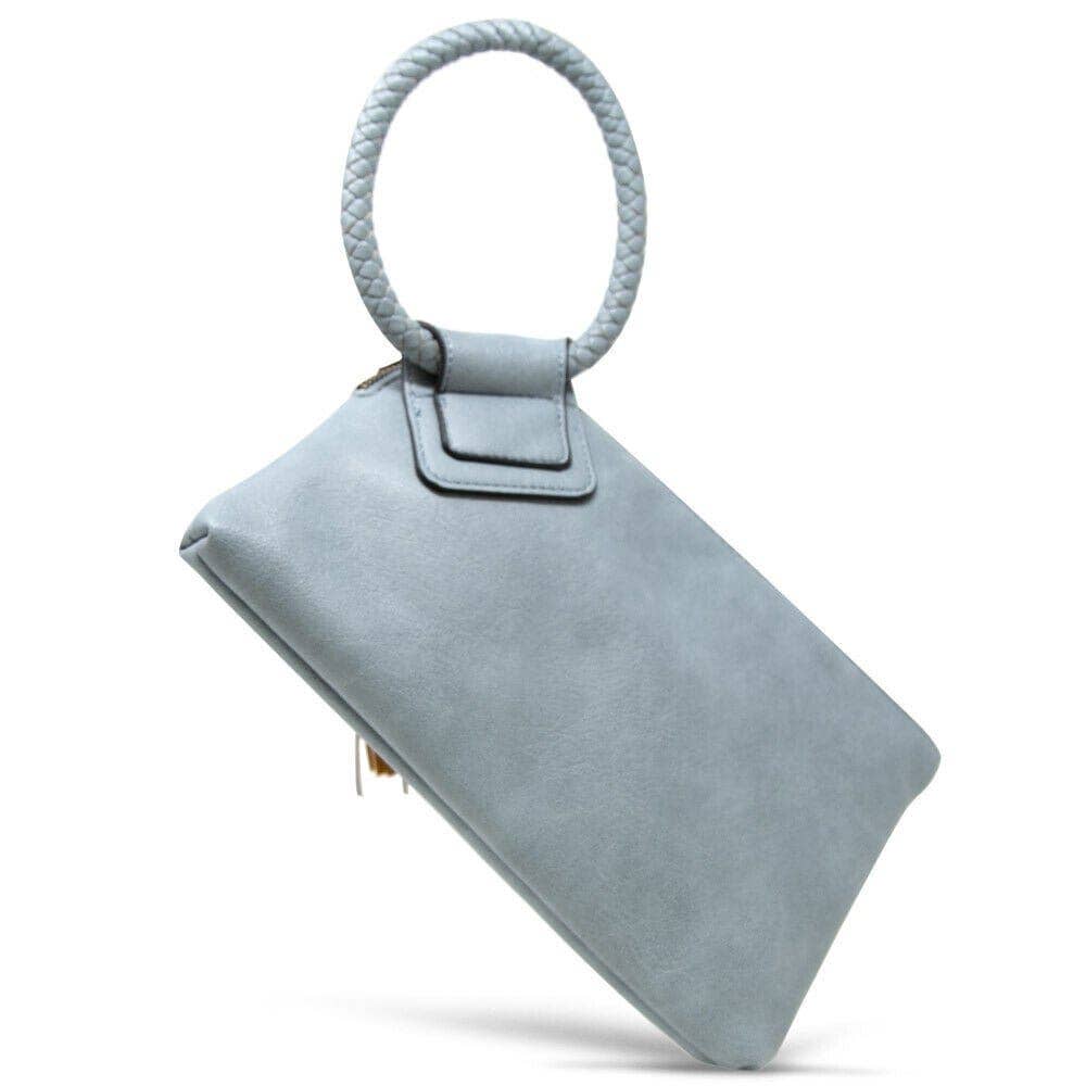 JYM0346 Soft Vegan Leather Wristlet/Clutch: Tan