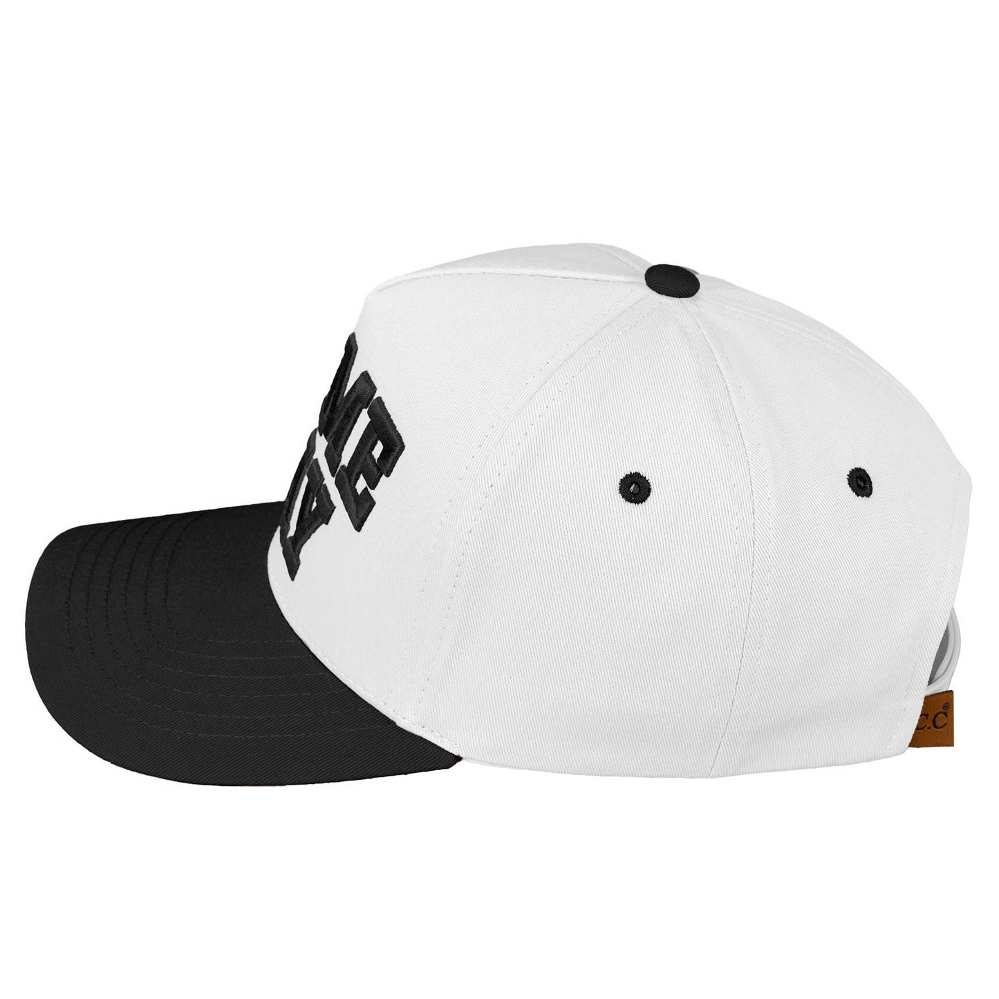 C.C GAME DAY Embroidered Cotton Baseball Cap: Black