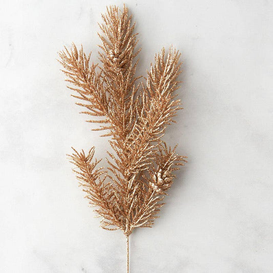 11-1/2"Gold Glittered Artificial Angel Pine Pick