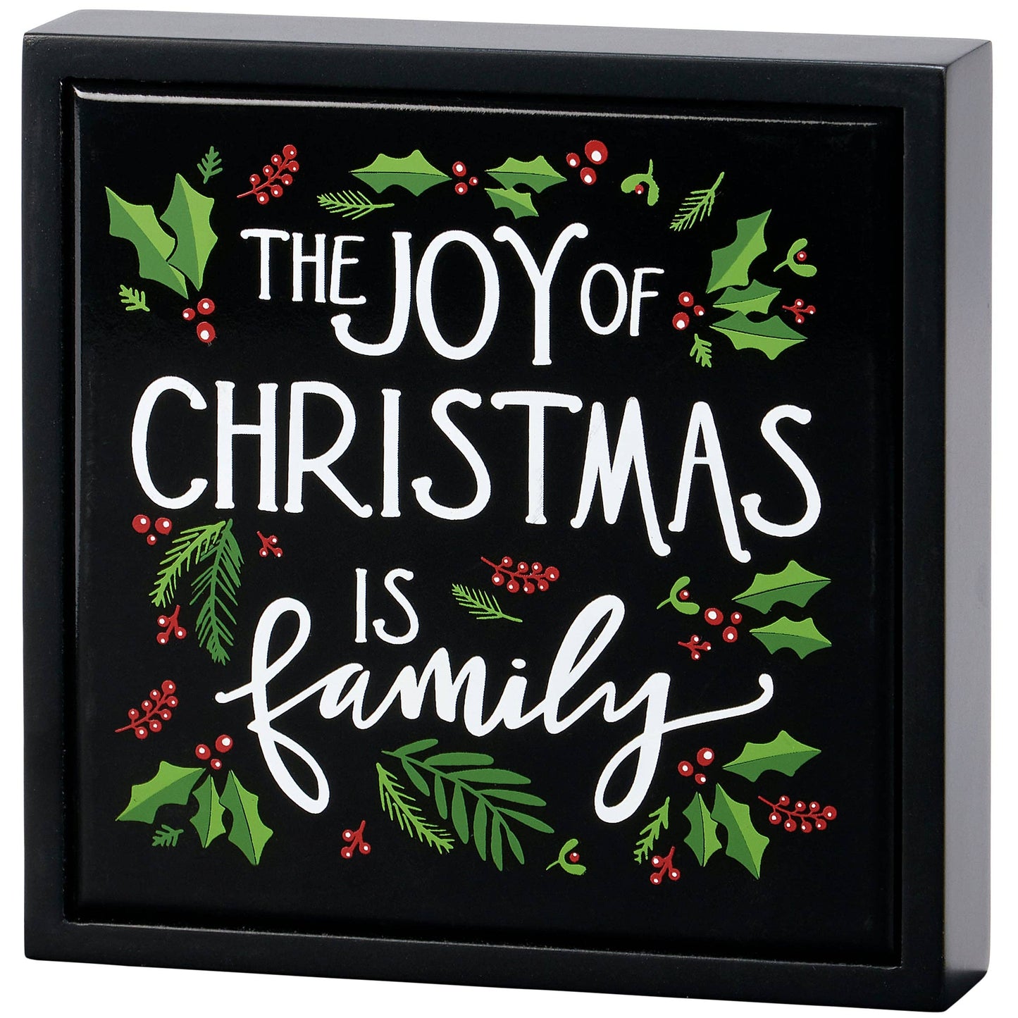 Christmas Is Family Box Sign Mini