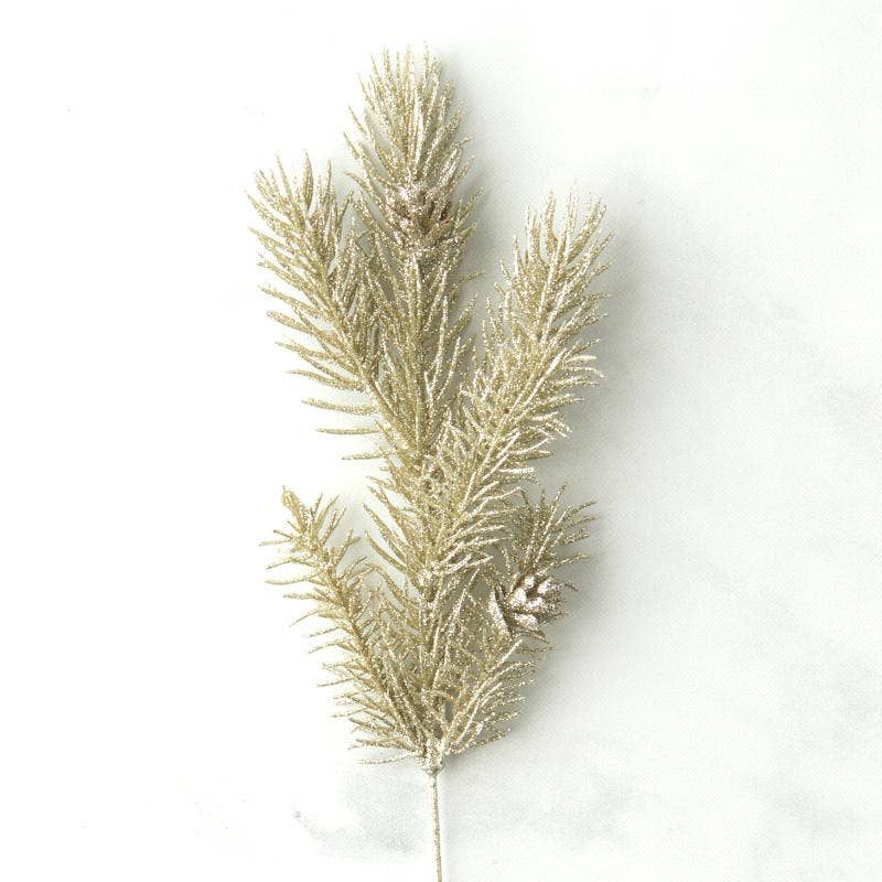 11-1/2" Champagne Glittered Artificial Angel Pine