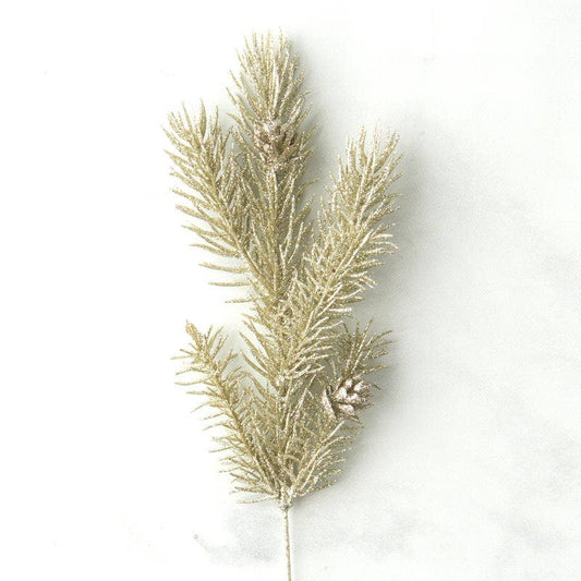11-1/2" Champagne Glittered Artificial Angel Pine