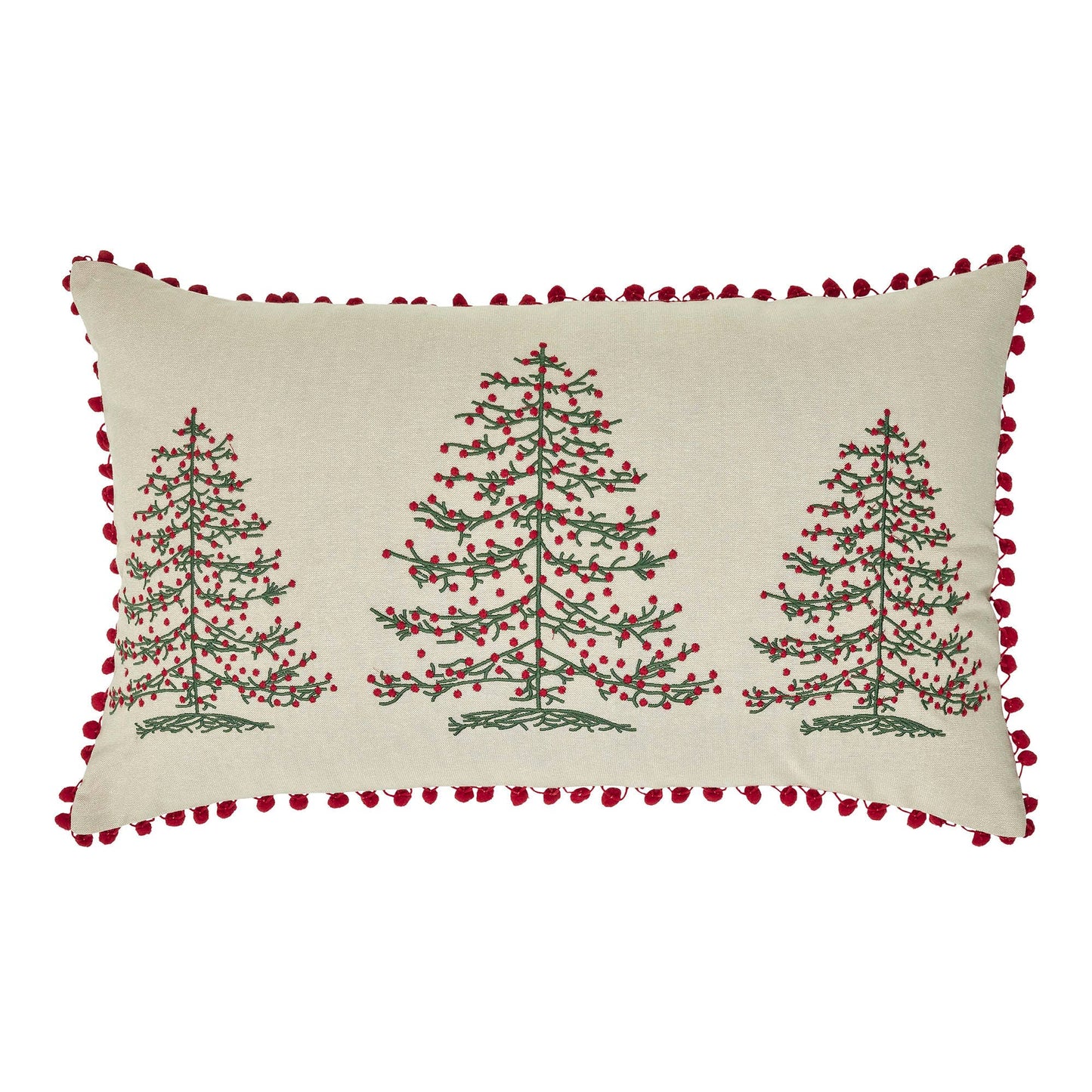 Timeless Ticking Red Tree Pillow Cover 26Lx16W