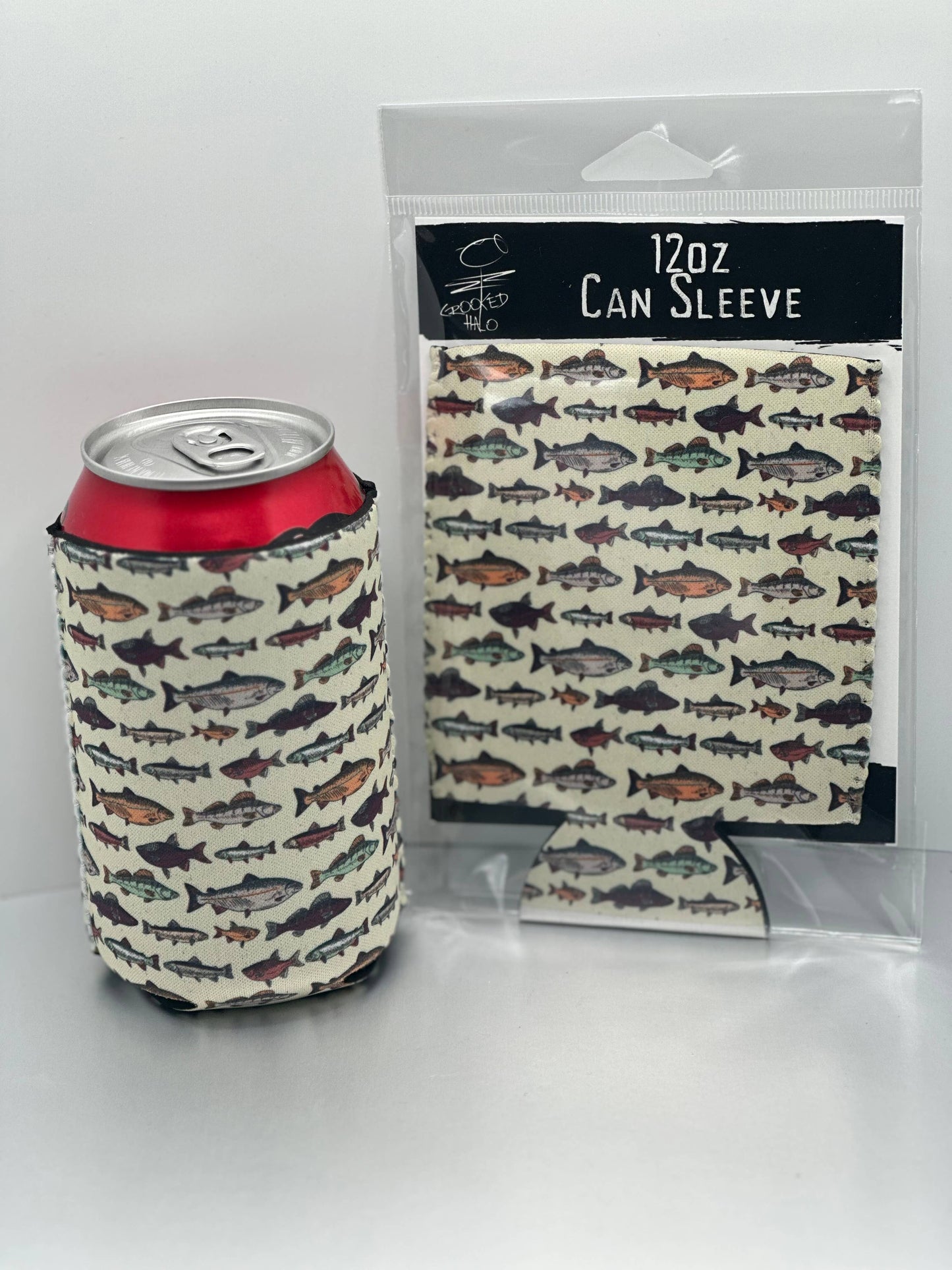 Fish Neoprene Can Sleeve