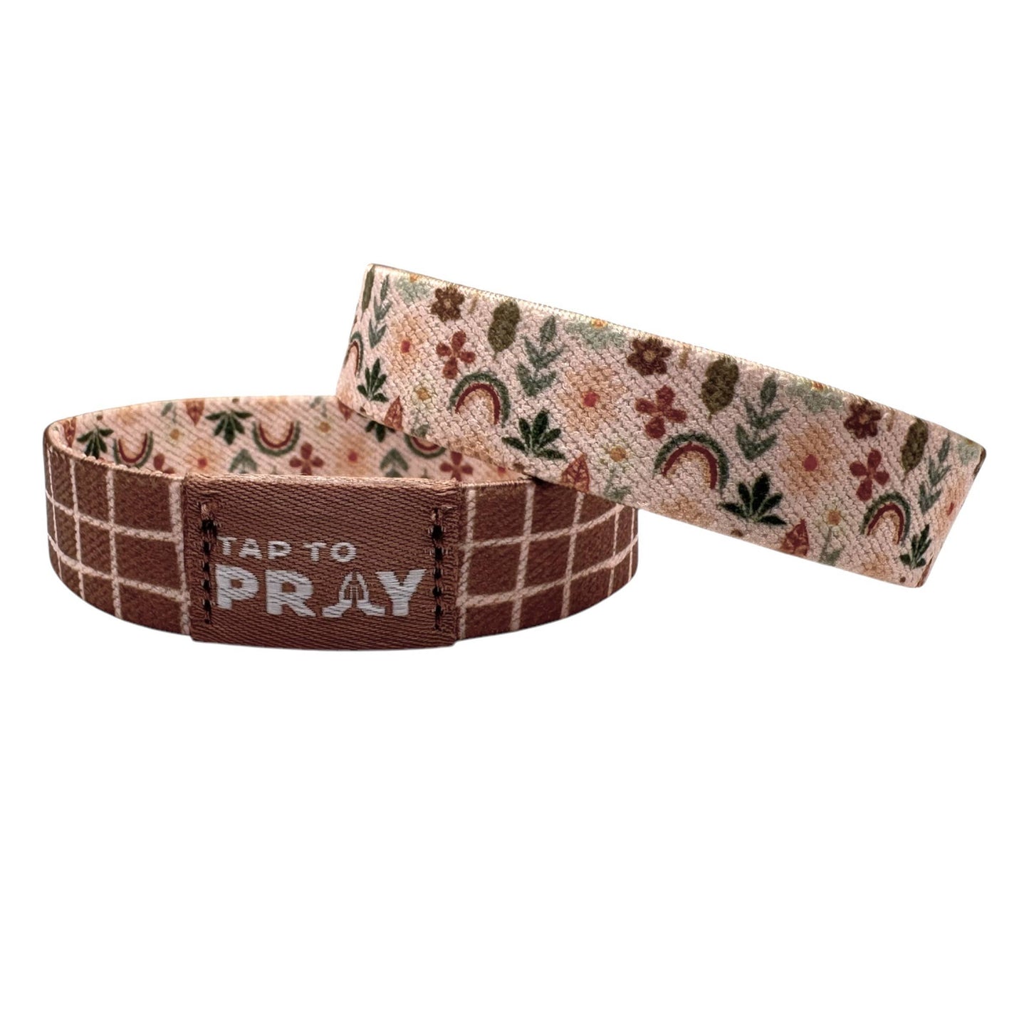 Tap To Pray™ Wristbands - Prairie &  Plaid: Medium