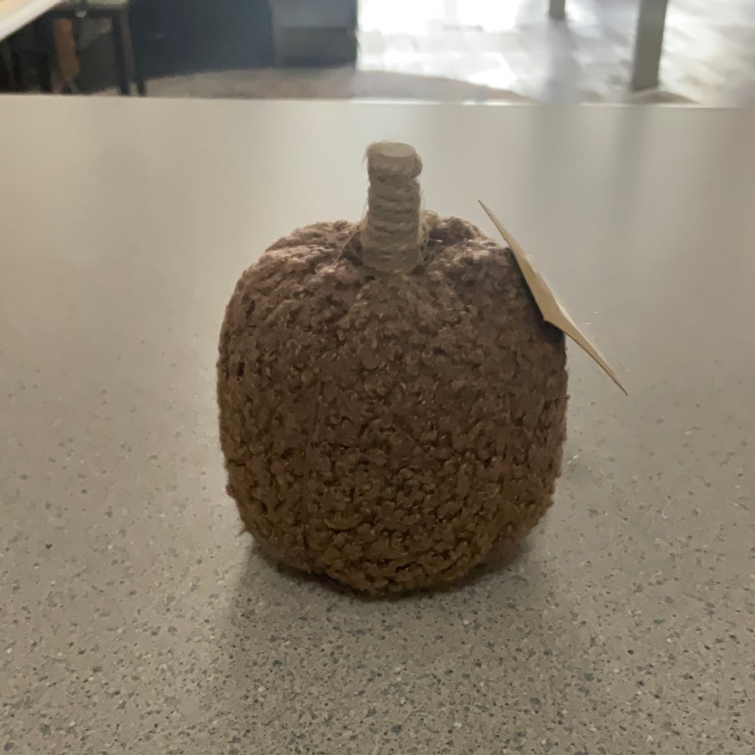 Small Mocha Sherpa Pumpkin