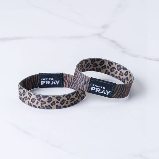 Tap To Pray™ Wristbands - Safari Leopard: Medium