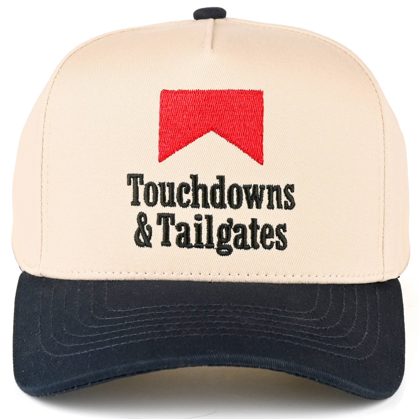 C.C TOUCHDOWNS TAILGATES Letter Trucker Cap: Black