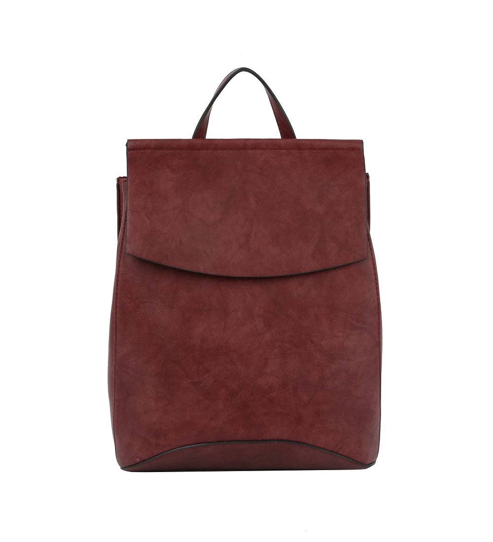 UNV0069 Flap Over Convertible Backpack: Brown