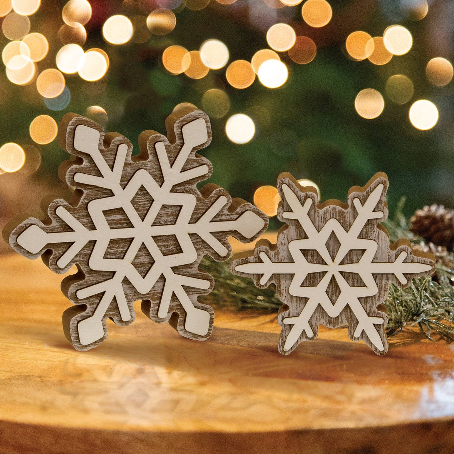 BIG Layered Chunky Snowflake Sitters