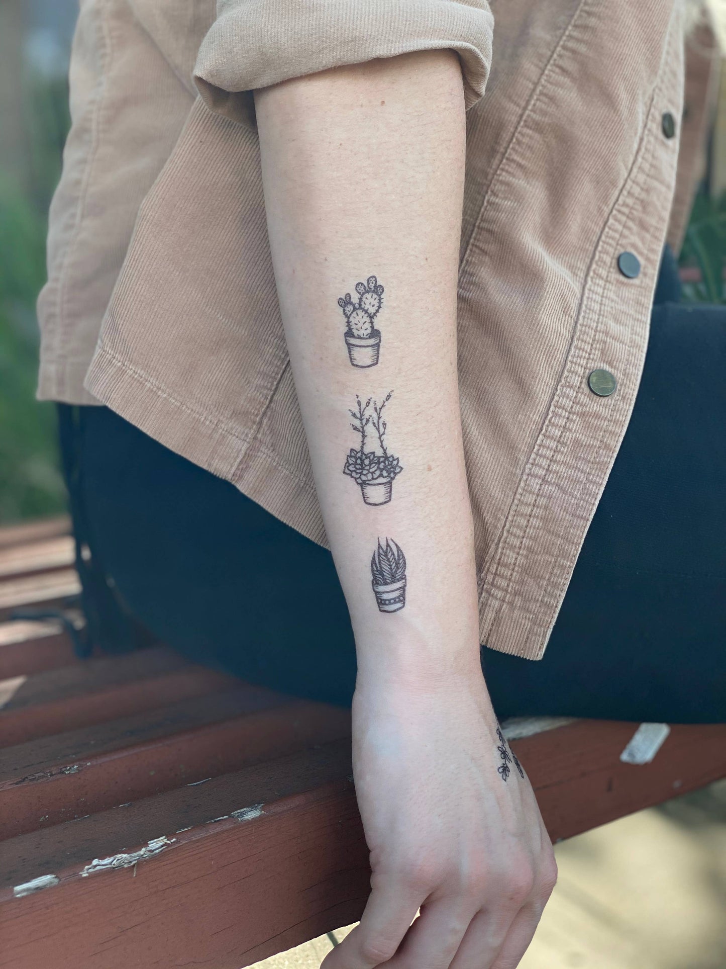 Potted Cactus Temporary Tattoo: 1-Pack