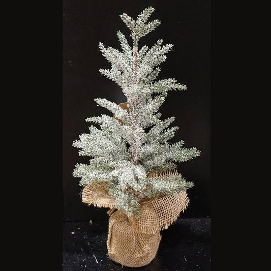 16in Snowy Blue Cypress Pine Tree