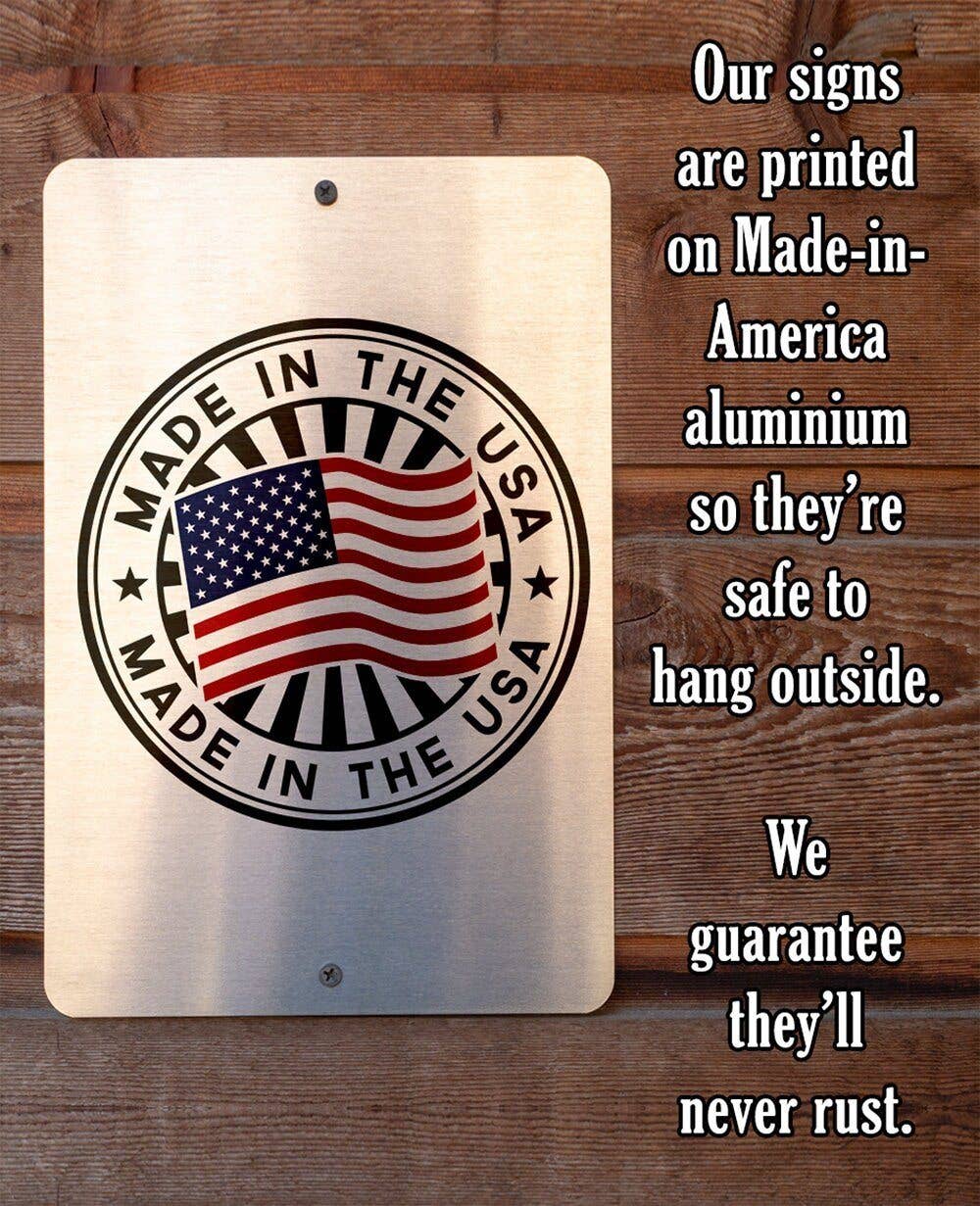 Rustic Metal Sign | Patio Rules: 8 x 12