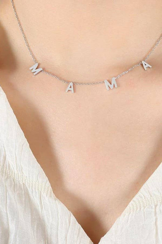 STAINLESS STEEL WATERPROOF TARNISH FREE NECKLACE | 40NK321: Silver