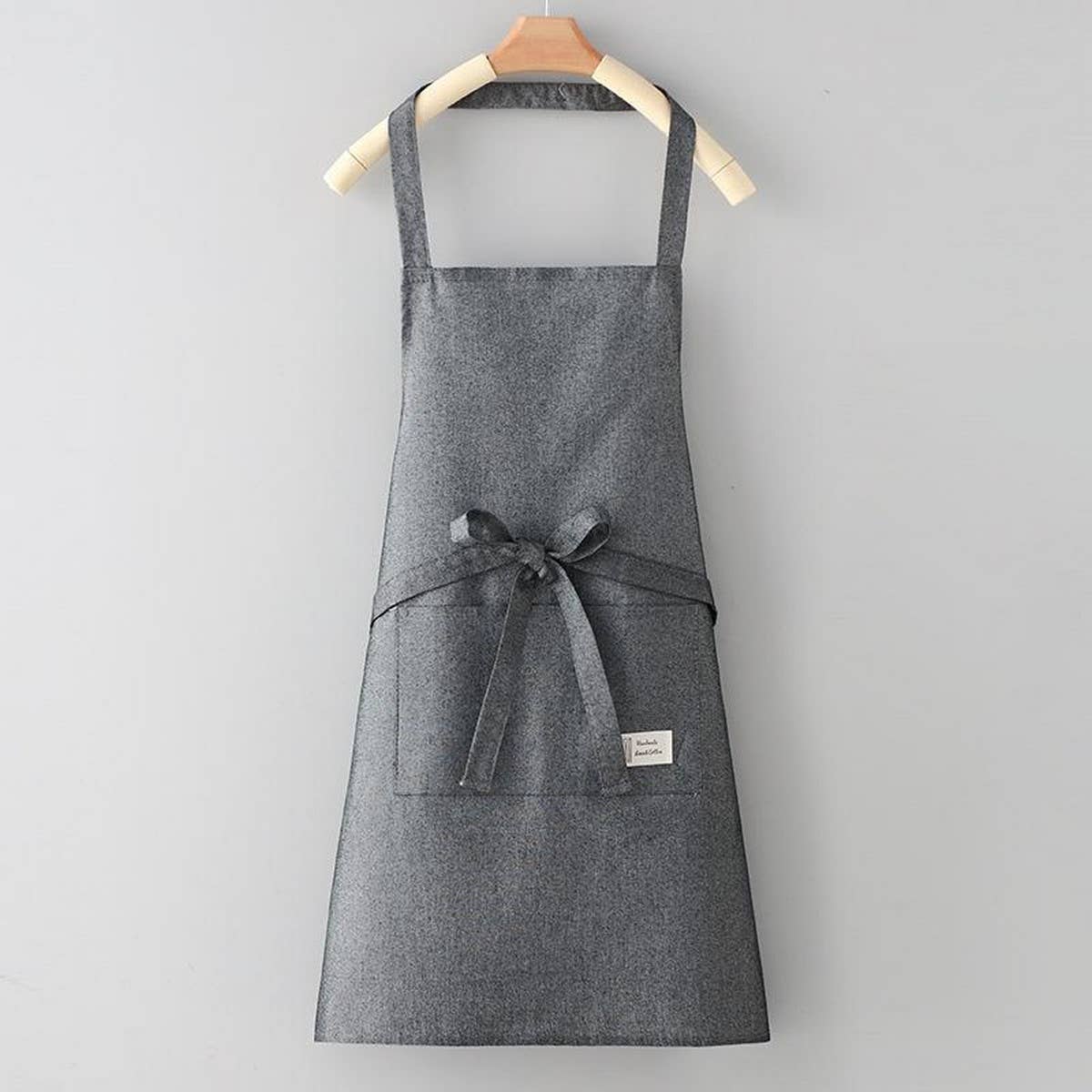 SOLID COLOR THIN APRON WITH POCKETS  Red / (OS) 1