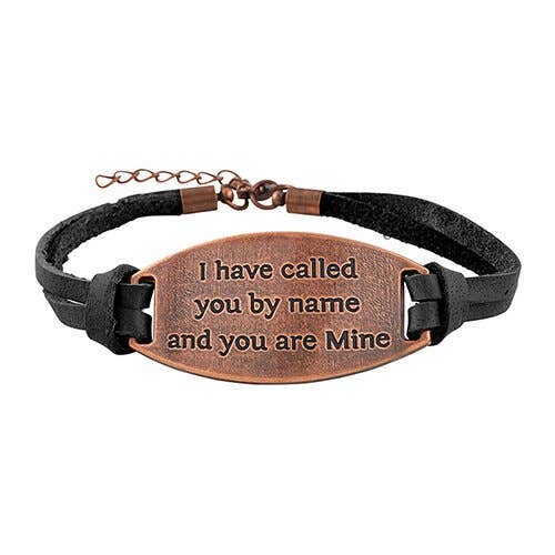 Leather/Metal Plate Bracelet Display - 24pk