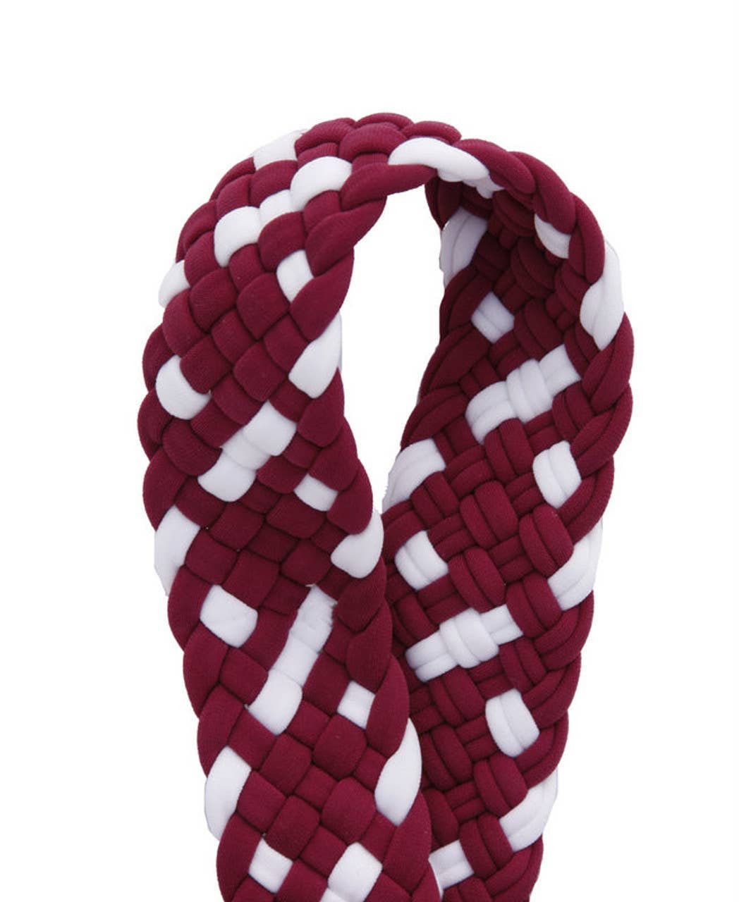 braid: Burgundy/white