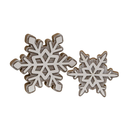 SMALL Layered Chunky Snowflake Sitters