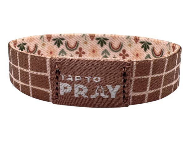 Tap To Pray™ Wristbands - Prairie &  Plaid: Medium