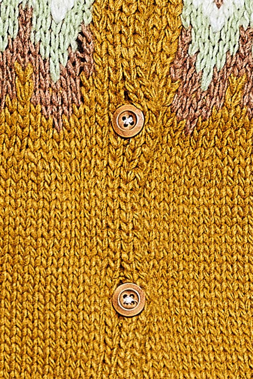 Knit Button Front Cardigan Sweater  HONEY / OS