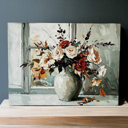 Fall Flowers Rustic Wood Sign