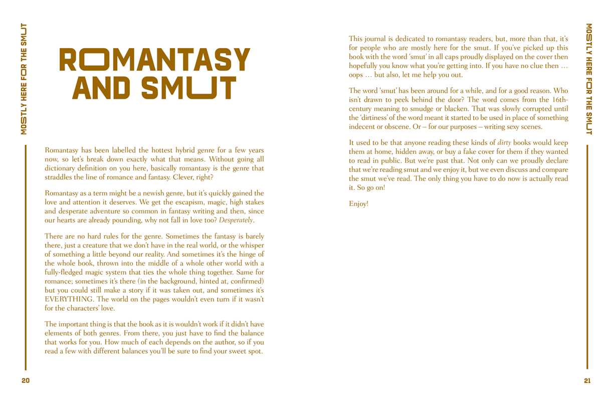 A Reading Journal: Mostly Here for the Smut by Sweet  Hearts Press: Paperback; 224 pages / English