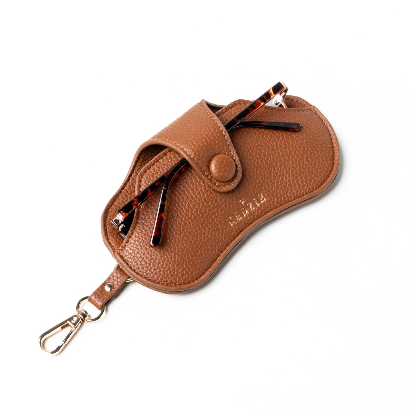 Kedzie Eclipse Eyewear Case Open Stock: Chestnut