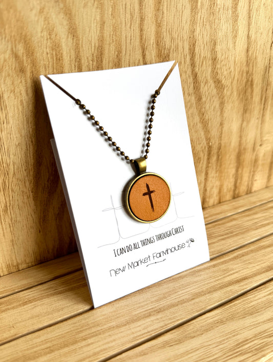 Cross Necklace: Smudge Cross