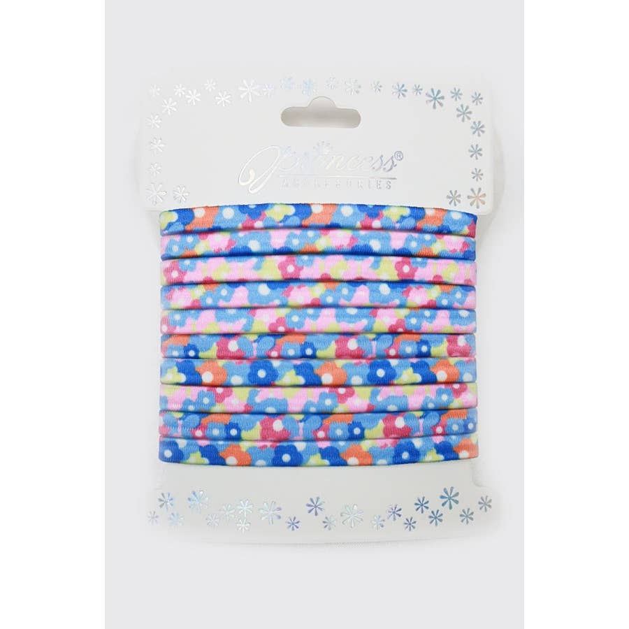 Flower Seamless Nylon Elastic Hair Ties
