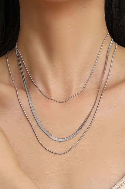 NON-TARNISH LAYERED CHAIN NECKLACE